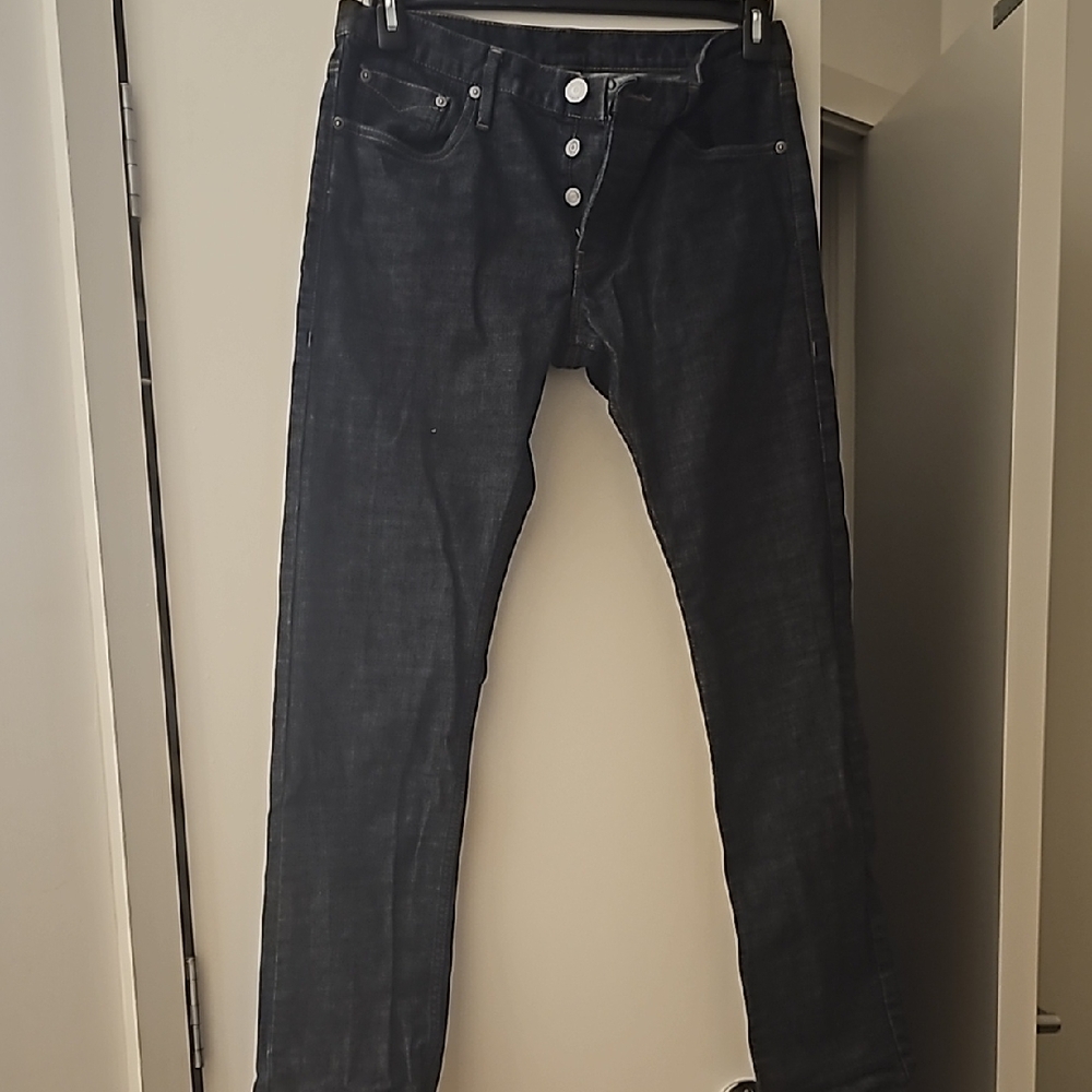 Burberry Dark Denim Straight Jeans (SLIM FIT)